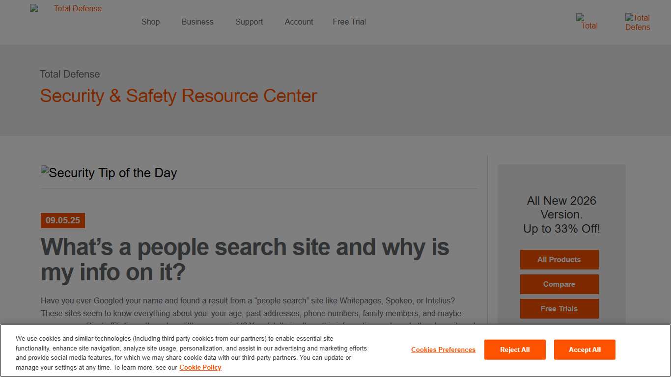 What’s a people search site and why is my info on it? Total Defense