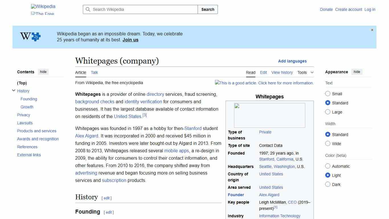 Whitepages (company) - Wikipedia